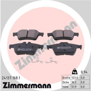ZIMMERMANN 24137.168.1 Brzdové platničky Zadné pre