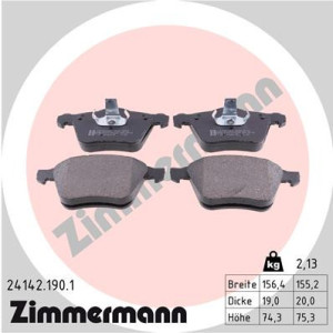 ZIMMERMANN 24142.190.1 Brzdové platničky Predné pre