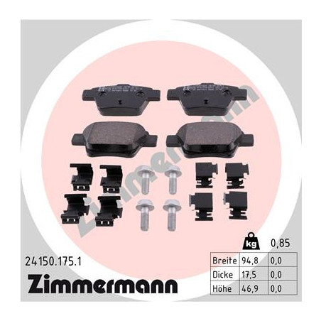 ZIMMERMANN 24150.175.1 Brzdové destičky