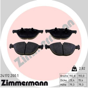 ZIMMERMANN 24172.200.1 Pastillas de freno Delantero para