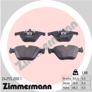 ZIMMERMANN 24255.200.1 Brake Pad Set Front for