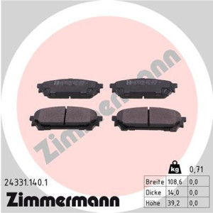 ZIMMERMANN 24331.140.1 Brzdové platničky Zadné pre