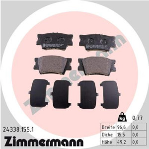 ZIMMERMANN 24338.155.1 Klocki hamulcowe Tył dla