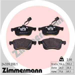 ZIMMERMANN 24339.200.1 Pastiglie freno Anteriore per