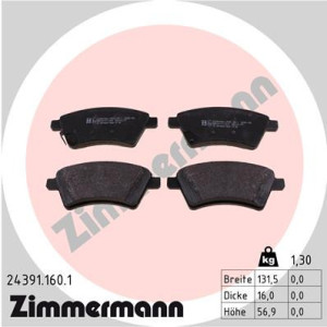 ZIMMERMANN 24391.160.1 Pastiglie freno Anteriore per