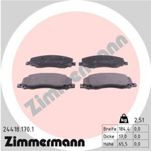 ZIMMERMANN 24418.170.1 Klocki hamulcowe Przód dla