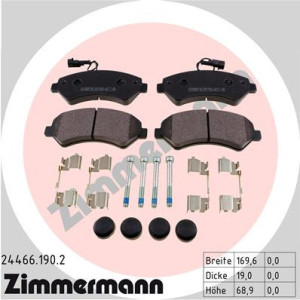 ZIMMERMANN 24466.190.2 Brzdové platničky Predné pre