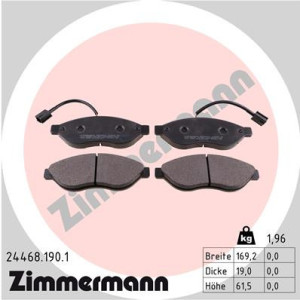 ZIMMERMANN 24468.190.1 Pastiglie freno Anteriore per