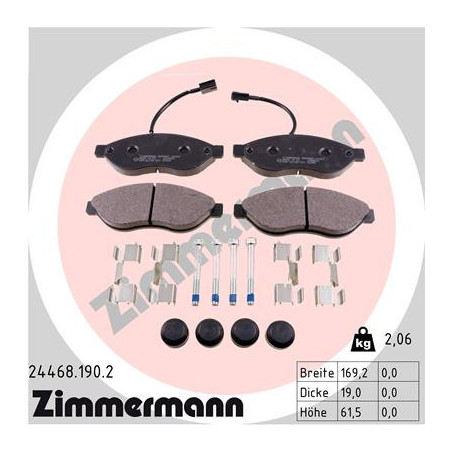 ZIMMERMANN 24468.190.2 Bremsbeläge Vorne für