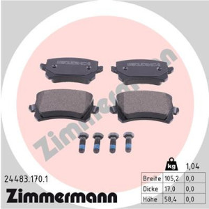 ZIMMERMANN 24483.170.1 Brake Pads Set Rear for
