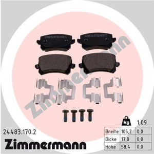 ZIMMERMANN 24483.170.2 Brake Pads Set Rear for