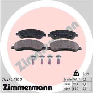 ZIMMERMANN 24484.190.2 Pastillas de freno Delantero para