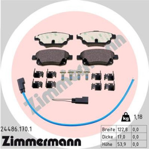ZIMMERMANN 24486.170.1 Brzdové platničky Zadné pre