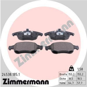 ZIMMERMANN 24538.185.1 Plaquettes de frein Avant pour