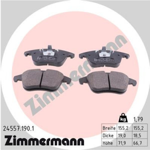 ZIMMERMANN 24557.190.1 Brzdové platničky Predné pre