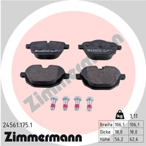ZIMMERMANN 24561.175.1 Pastillas de freno Trasero para