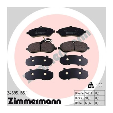 ZIMMERMANN 24595.185.1 Klocki hamulcowe Przód dla