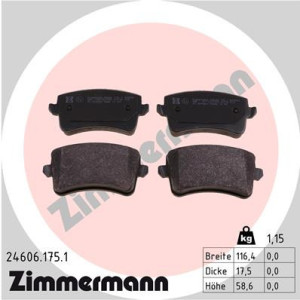 ZIMMERMANN 24606.175.1 Klocki hamulcowe Tył dla