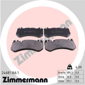 ZIMMERMANN 24681.166.1 Pastillas de freno Delantero para