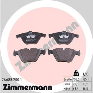 ZIMMERMANN 24688.200.1 Pastiglie freno Anteriore per
