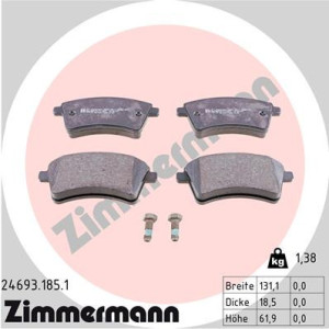 ZIMMERMANN 24693.185.1 Pastillas de freno