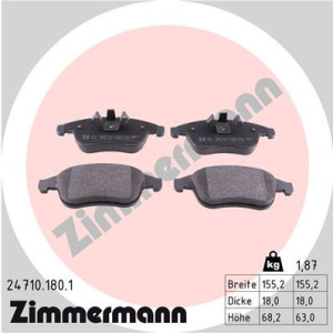 ZIMMERMANN 24710.180.1 Pastillas de freno Delantero para