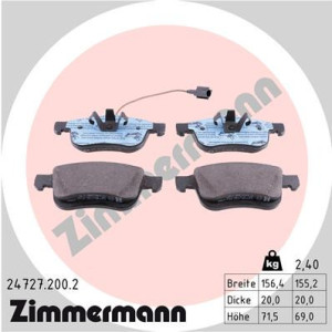 ZIMMERMANN 24727.200.2 Pastillas de freno Delantero para