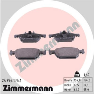 ZIMMERMANN 24796.175.1 Pastiglie freno Anteriore per