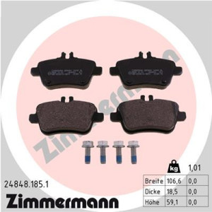 ZIMMERMANN 24848.185.1 Brzdové platničky Zadné pre