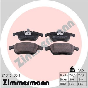 ZIMMERMANN 24870.180.1 Brzdové platničky Predné pre