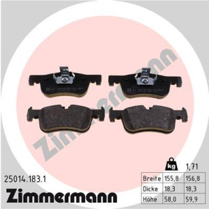 ZIMMERMANN 25014.183.1 Plaquettes de frein Avant pour