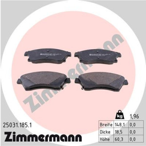 ZIMMERMANN 25031.185.1 Pastiglie freno