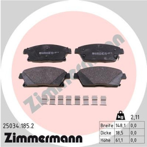 ZIMMERMANN 25034.185.2 Brzdové platničky