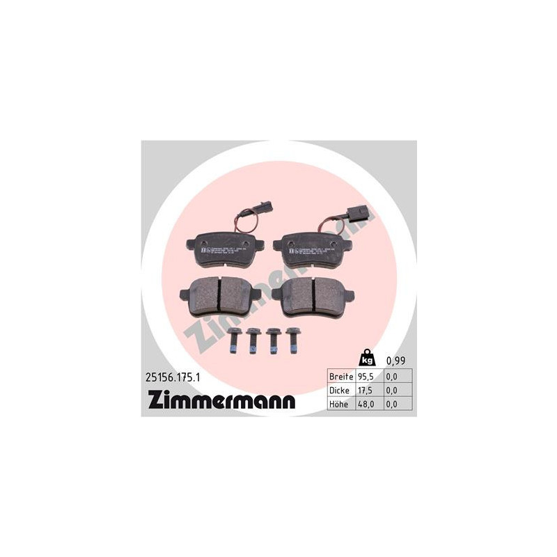 ZIMMERMANN 25156.175.1 Brzdové platničky