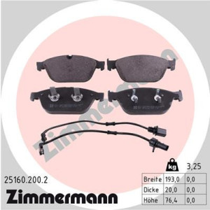 ZIMMERMANN 25160.200.2 Klocki hamulcowe Przód dla