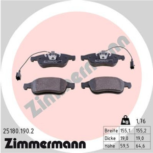 ZIMMERMANN 25180.190.2 Brzdové platničky