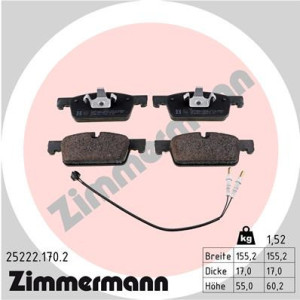 ZIMMERMANN 25222.170.2 Pastiglie freno Anteriore per