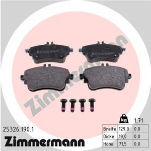 ZIMMERMANN 25326.190.1 Klocki hamulcowe Przód dla