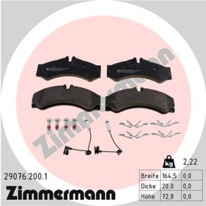 ZIMMERMANN 29076.200.1 Brzdové platničky Predné pre