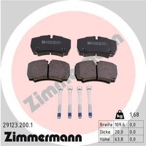 ZIMMERMANN 29123.200.1 Pastiglie freno Posteriore per