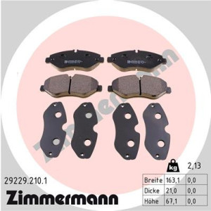 ZIMMERMANN 29229.210.1 Pastillas de freno Delantero para