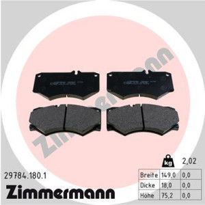 ZIMMERMANN 29784.180.1 Pastiglie freno Anteriore per