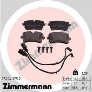 ZIMMERMANN 25214.175.2 Pastiglie freno Posteriore per