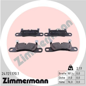 ZIMMERMANN 24721.170.1 Brzdové platničky Zadné pre