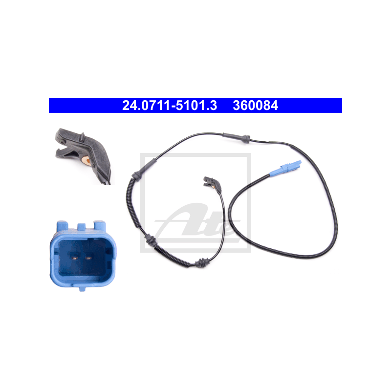 ATE 24.0711-5101.3 ABS Sensor Raddrehzahl Vorne für Citroen C5