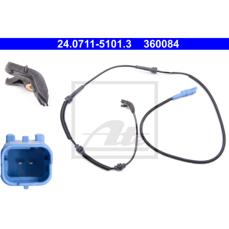 ATE 24.0711-5101.3 ABS Wheel Speed Sensor Front for Citroen C5