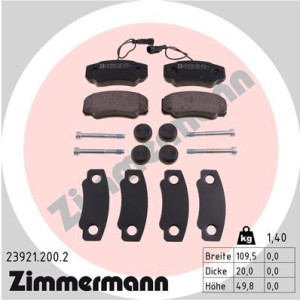 ZIMMERMANN 23921.200.2 Brake Pads Set Rear for