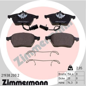 ZIMMERMANN 21938.200.2 Pastiglie freno Anteriore per
