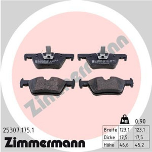 ZIMMERMANN 25307.175.1 Brake Pad Set Rear for