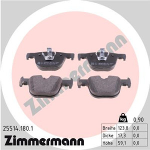 ZIMMERMANN 25514.180.1 Pastiglie freno Posteriore per
